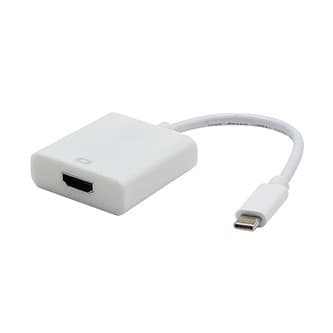 USB/Video prevodník, DP Alt Mode, USB C samec - HDMI samica, biely, plastic bag 4K2K@30Hz, DOPRODEJ
