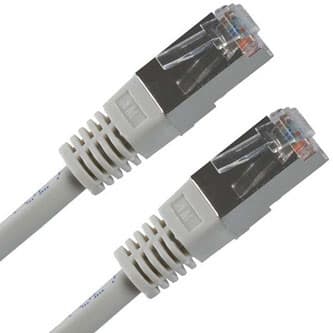 Síťový LAN kábel FTP patchcord, Cat.5e, RJ45 samec - RJ45 samec, 0.5 m, tienený, sivý, economy 1
