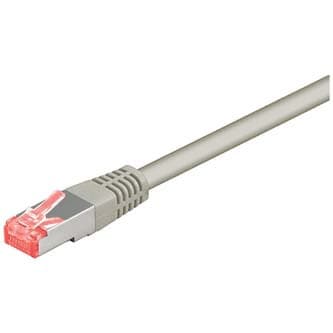 Síťový LAN kábel S/FTP patchcord, Cat.6, RJ45 samec - RJ45 samec, 5 m, tienený, LSOH, sivý, economy, DOPRODEJ