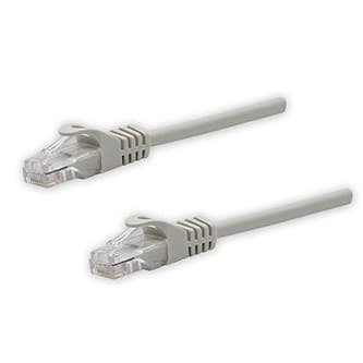 Síťový LAN kábel UTP patchcord, Cat.5e, RJ45 samec - RJ45 samec, 5 m, netienený, šedý, čistá meď, economy, DOPREDAJ 1