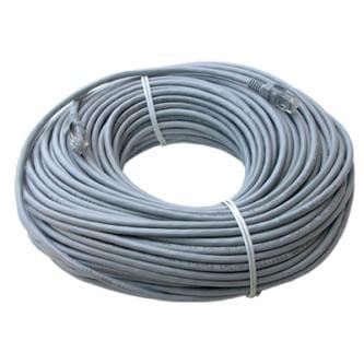 Síťový LAN kábel UTP patchcord, Cat.5e, RJ45 samec - RJ45 samec, 50 m, netienený, sivý, economy 1