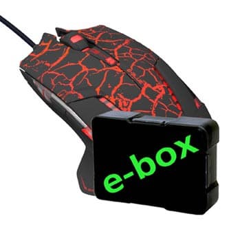 E-blue Mazer Pro Myš káblové, černo-červená, 2500DPI, e-box