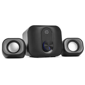 HP reproduktory DHS-2111S, 2.1, 11W, čierne, regulácia hlasitosti, plastové