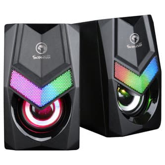 Marvo reproduktory SG-118, 6W, čierne, podsvietené 1