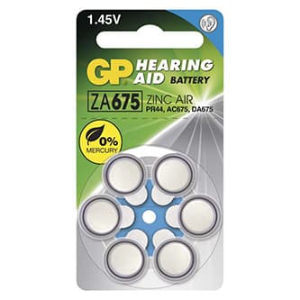 GP Jednorazové zinko-vzdušná batéria ZA, 6-pack