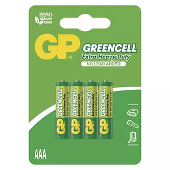 GP Jednorazová zinkochloridová batéria AAA, 4-pack