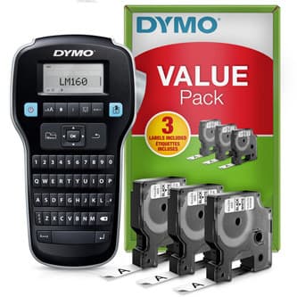 Tlačiareň samolepiacich štítkov Dymo, LabelManager 160, PROMO 3x páska D1 12mm x 7m 1
