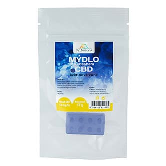 Mýdlo tuhé s obsahom CBD, 17g, kvetinová, s antioxidantami, Dr. Natural, DOPREDAJ 1