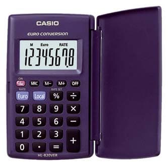 Casio Kalkulačka HL 820 VER, modrá, kapesná, osemmiestna 1