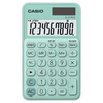 Casio Kalkulačka SL 310 UC GN, tyrkysová, desaťmiestna, duálne napájanie 1