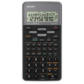 Sharp Kalkulačka EL-531THGY, čierna, školská