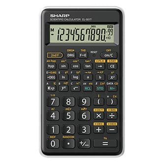 Sharp kalkulačka EL-501TWH, čierna, vedecká, desaťmiestna 1