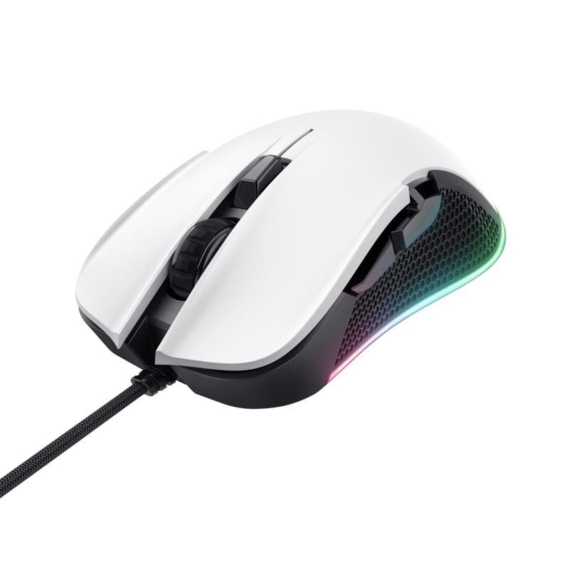 TRUST herná myš GXT 922W YBAR Eco Gaming Mouse, optická, USB, biela 1