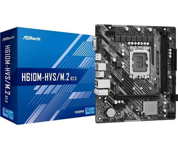 ASRock MB Sc LGA1700 H610M-HVS/M.2 R2.0, Intel H610, 2xDDR4, 1xHDMI, 1xVGA, mATX 1