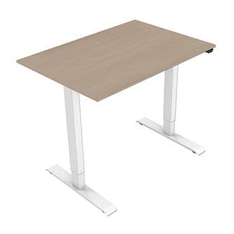 Pracovný stôl s elektricky nastaviteľnou výškou 75x140cm, biely, ergo 1