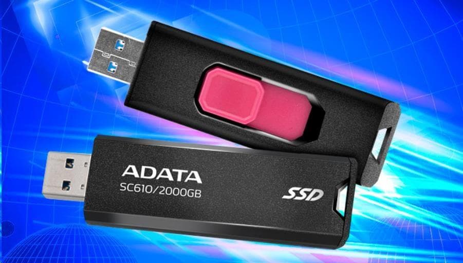 ADATA Externý SSD 500GB SC610, USB-A 3.2, čierna 1
