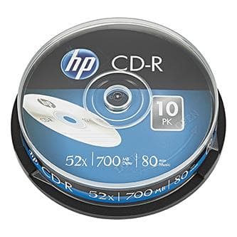 HP CD-R, CRE00019-3, 69308, 10-pack, 700MB, 52x, 80min., 12cm, bez možnosti potlače, cake box, pre archiváciu dať 1