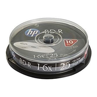 HP BD-R, Single Layer 25GB, Standard, cake box, BRE00071-3, 69321, 6x, 10-pack, pre archiváciu dať 1