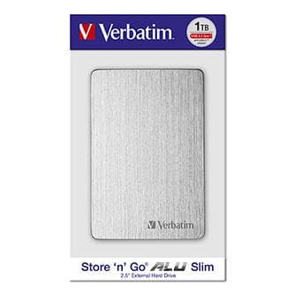 Verbatim externý pevný disk, Store, n, Go ALU Slim, 2.5", USB 3.0, 1TB, 53663, strieborný 1