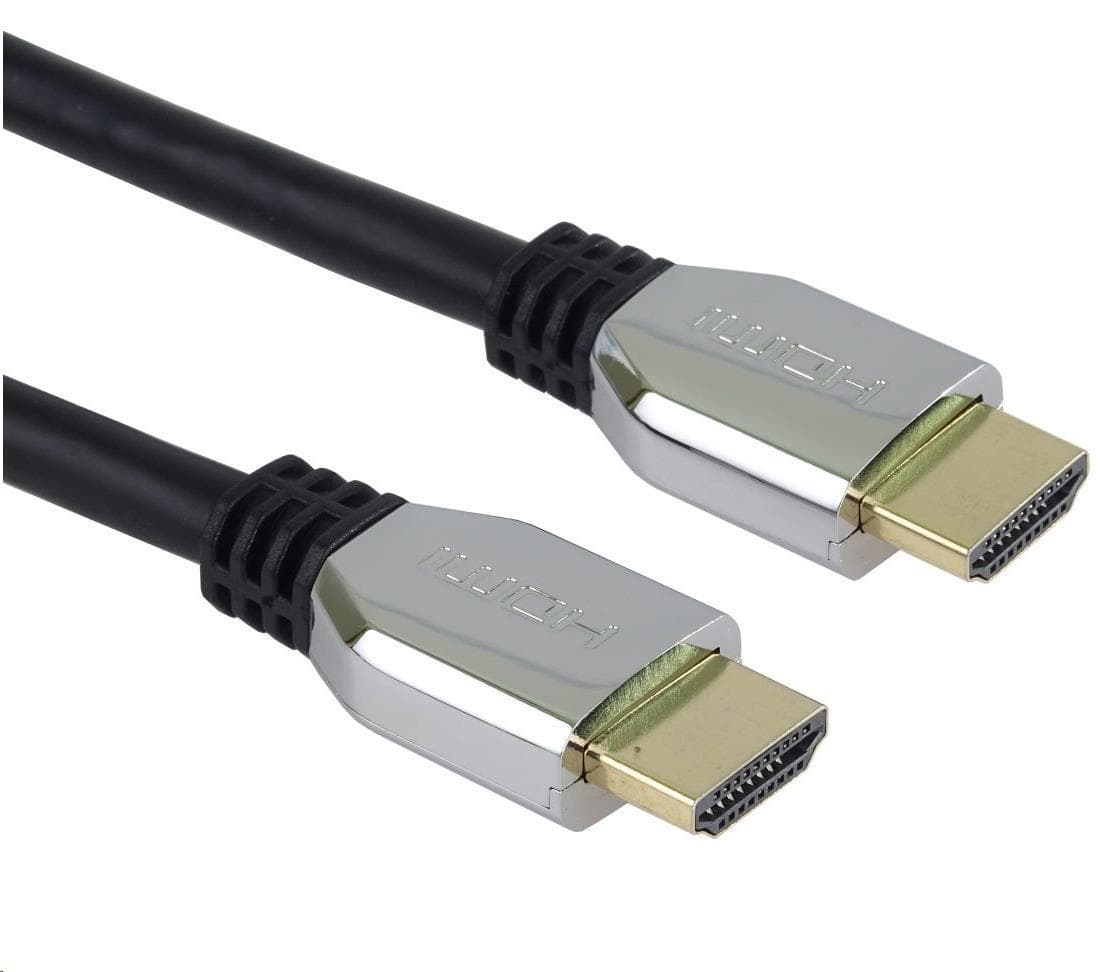 PREMIUMCORD Kábel HDMI 2.1 High Speed + Ethernet kábel (Zinc Alloy krytky, pozlátené konektory) 2m