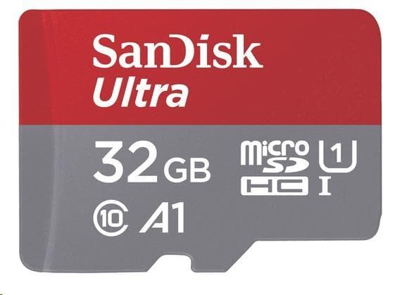 SanDisk MicroSDXC karta 128 GB Ultra (140 MB/s, A1 Class 10 UHS-I) + adaptér 1