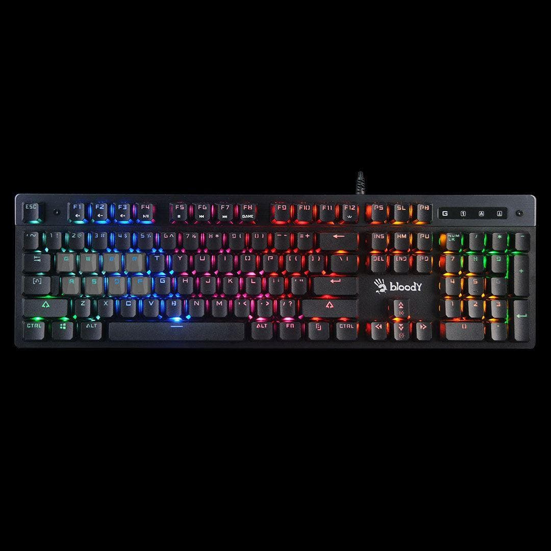 A4tech Bloody Klávesnica B500N, herná klávesnica, mechanická, drôtová, Mecha-Like Switch, CZ/SK, Čierna