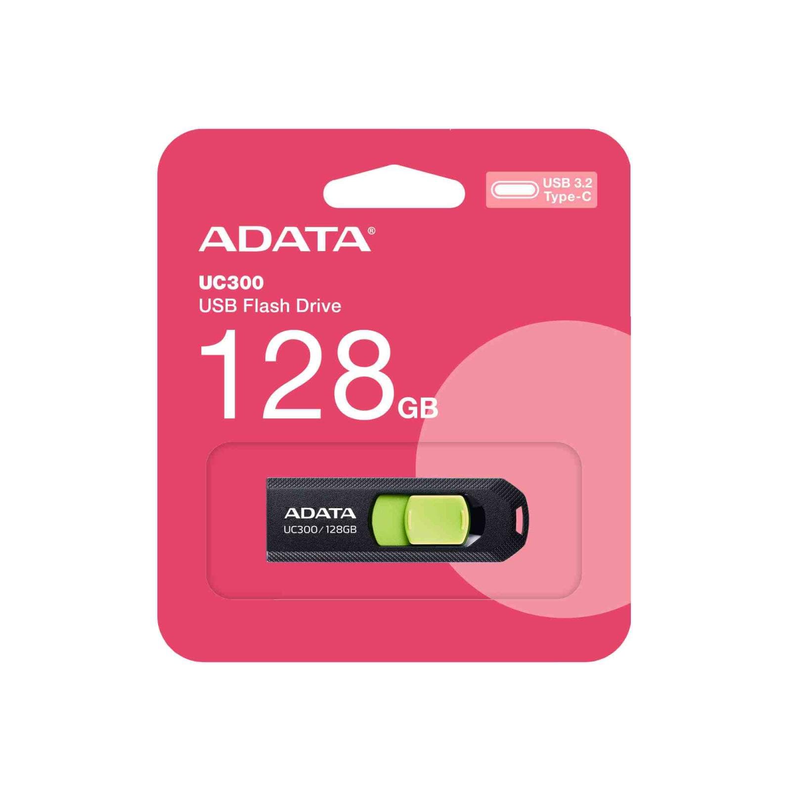 ADATA Flash Disk 128GB UC300, USB-C 3.2, čierno-zelená 1