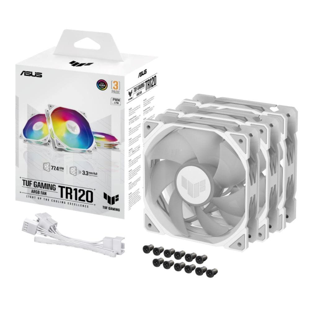ASUS ventilátor TUF GAMING TR120 ARGB, 3x120mm, biela 1