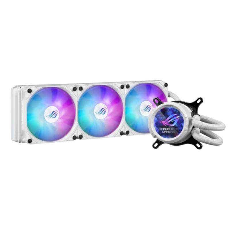 ASUS vodný chladič AIO ROG STRIX LC III 360 ARGB LCD WHITE, 3x120mm, LCD Displej, LGA1851, AM5, biela