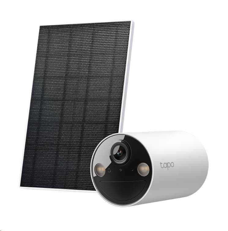 TP-Link Tapo C410 KIT vonkajšia kamera, solárny panel (3MP, 2K QHD, 1296p, IR 9m, WiFi, micro SD card, IP65)