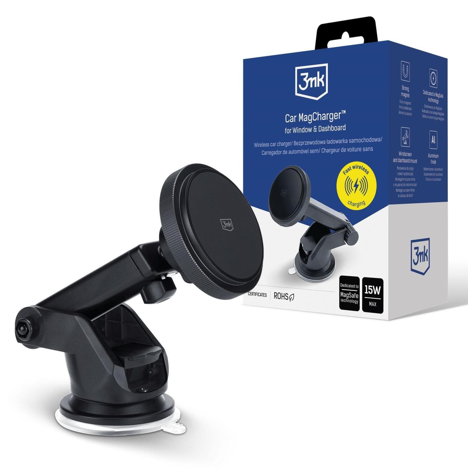 3mk držiak do auta Car MagCharger™ pre Window & Dashboard