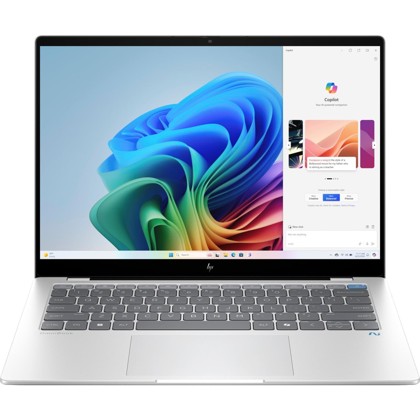 NTB HP OmniBook X 14-fe1013nc, QC Snapdragon X1P-42-100, 14" 2240x1400, 16GB LPDDR5X, SSD 1TB, Win11, 2Y onsite