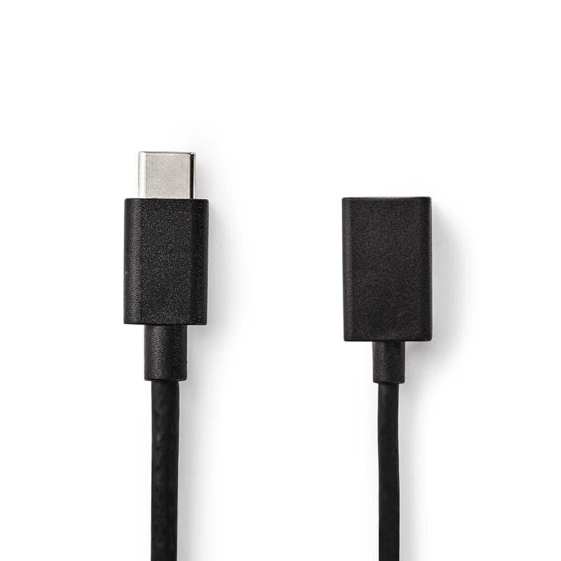 Nedis CCGB61710BK02 - USB 3.0 Kábel | Typ-C Zástrčka - A Zásuvka | 0,15 m | Čierna farba 1