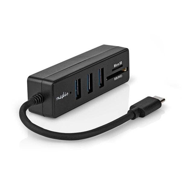 Nedis CCGB64785WT01 - USB hub| 1x USB-C™ | 1x USB-C™ / 2x USB 2.0 A Female | 3 Porty port(s) | Napájanie z USB