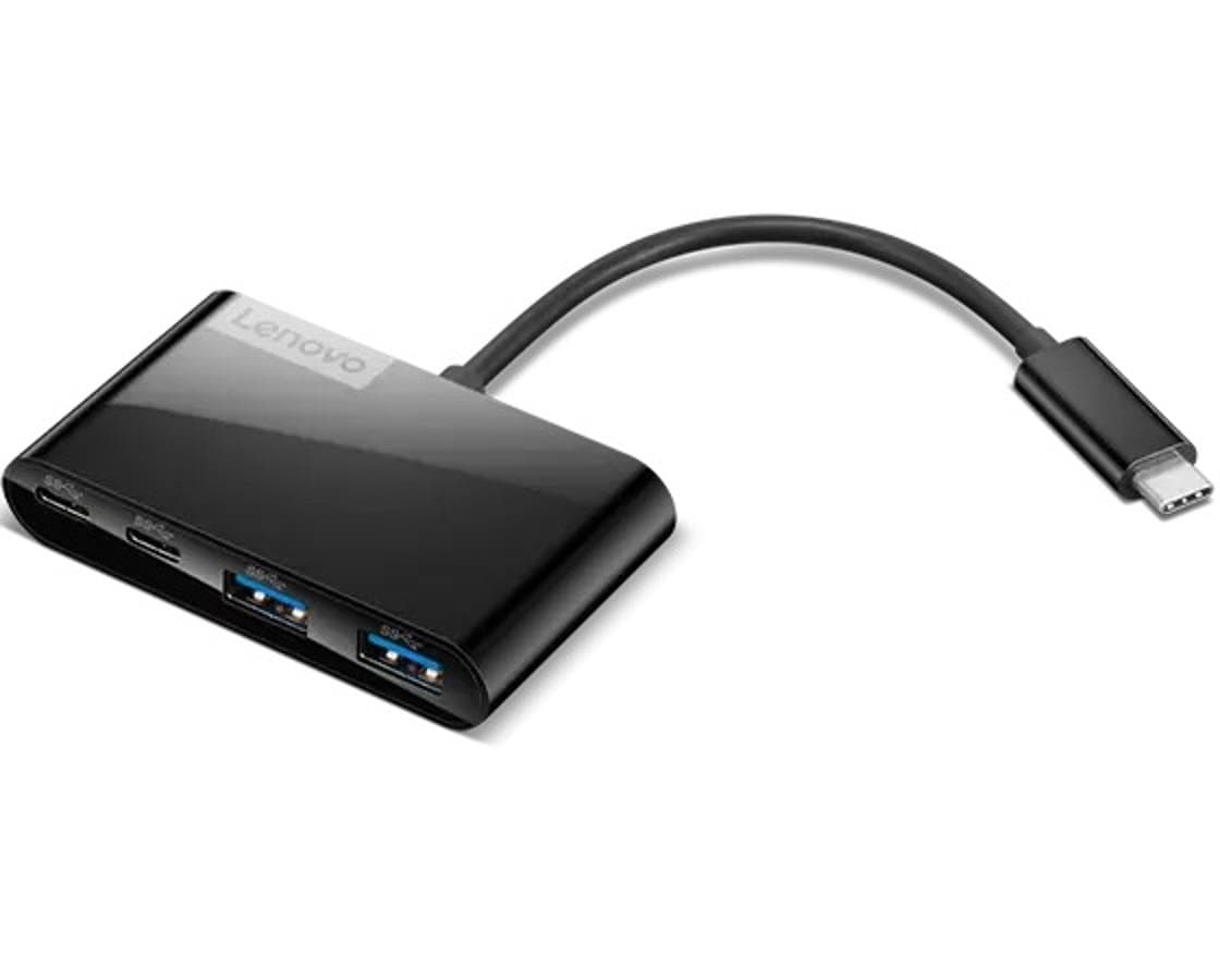 Lenovo Hub Select 4-port USB-C, 2x USB-A + 2x USB-C, čierny 1
