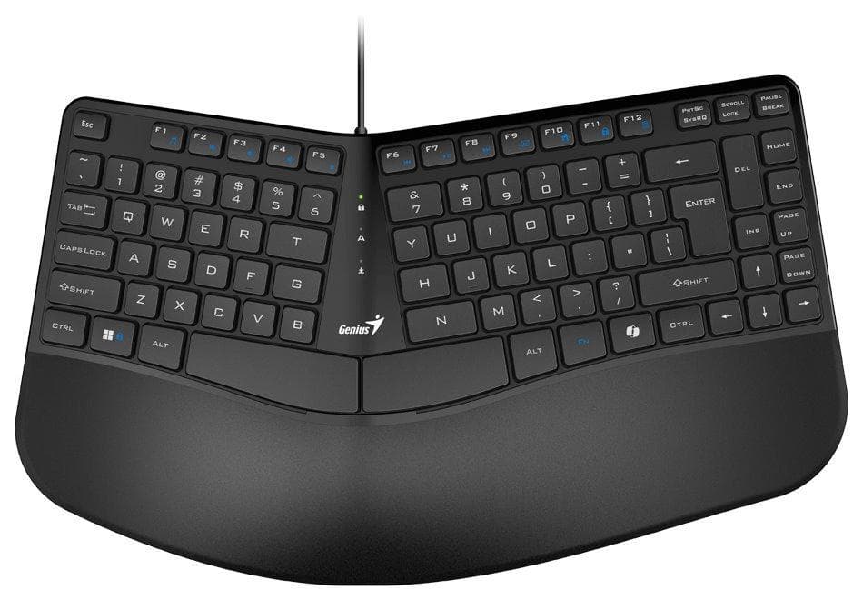 Genius Ergo KB-700 Klávesnica, drôtová, ergonomická, Copilot kláves, USB, 1,5m, CZ+SK layout, čierna 1