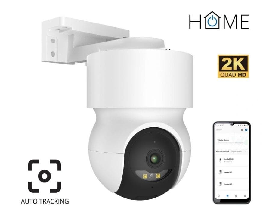 iGET HOME Camera CS8 White - bezdrôtová vonkajšia 2K kamera, Auto tracking, krytie IP65, zvuk 1