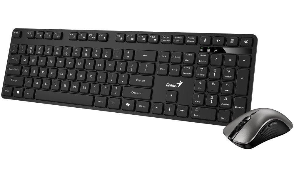 Genius KM-8216S Set klávesnice a myši, bezdrôtový, CZ+SK layout, 2,4 GHz, mini USB prijímač, Copilot kláves, čierny