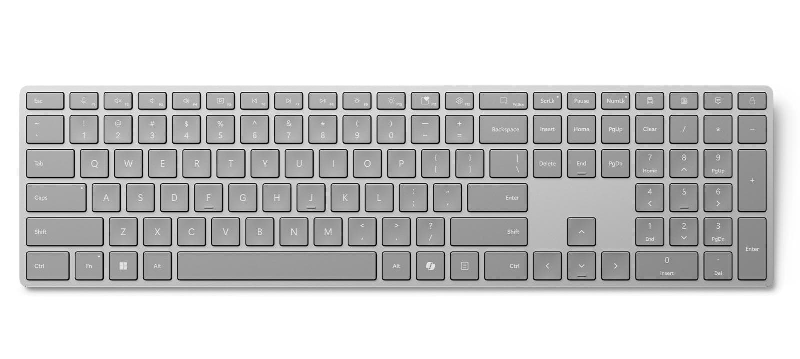 Microsoft Surface Keyboard (2. edícia)/Bezdrôtová Bluetooth/US layout/Sivá 1