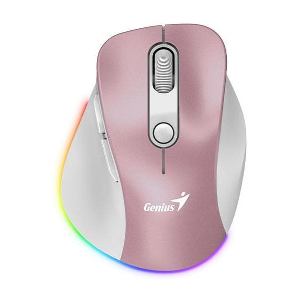 Genius Ergo 9000S Pre/Ergonomická/Optická/Pre pravákov/2 400 DPI/USB+BT/Ružová 1