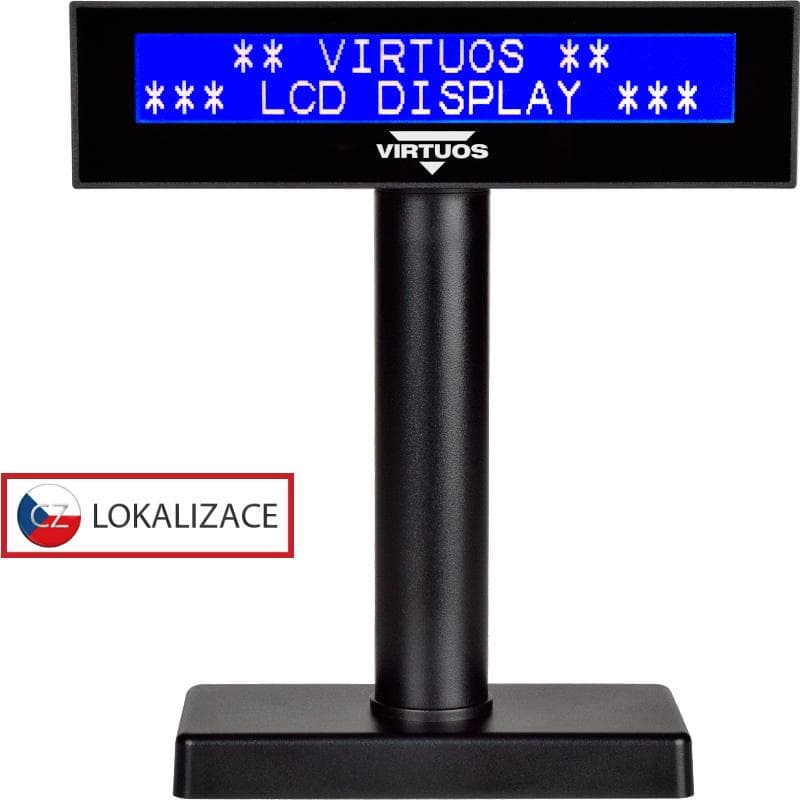 LCD displej Virtuos FL-2026 2x20, serial, čierny 1