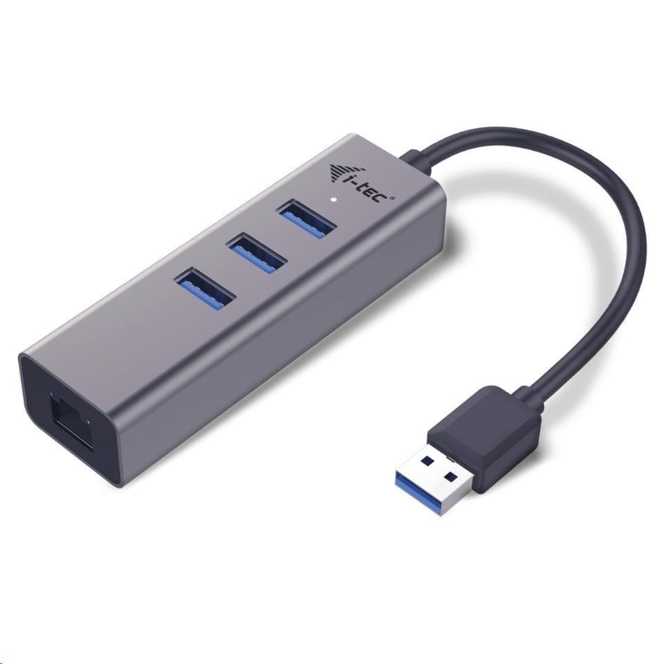 i-tec USB 3.0 Metal HUB 3 Port + Gigabit Ethernet Adapter 1