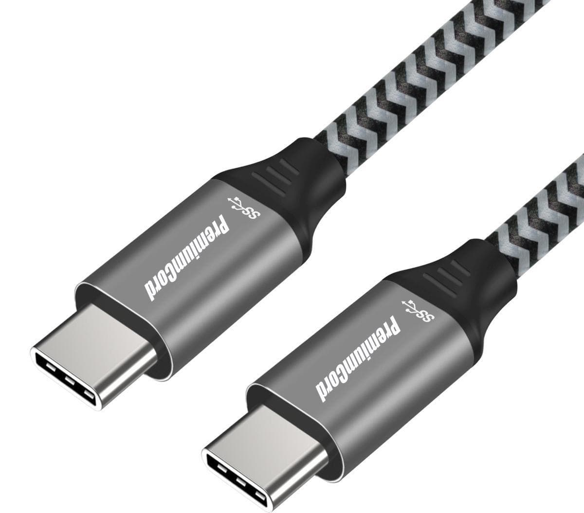 PREMIUMCORD Kábel USB 3.2 Gen 1 USB-C (M/M), bavlnený oplet, 1m 1