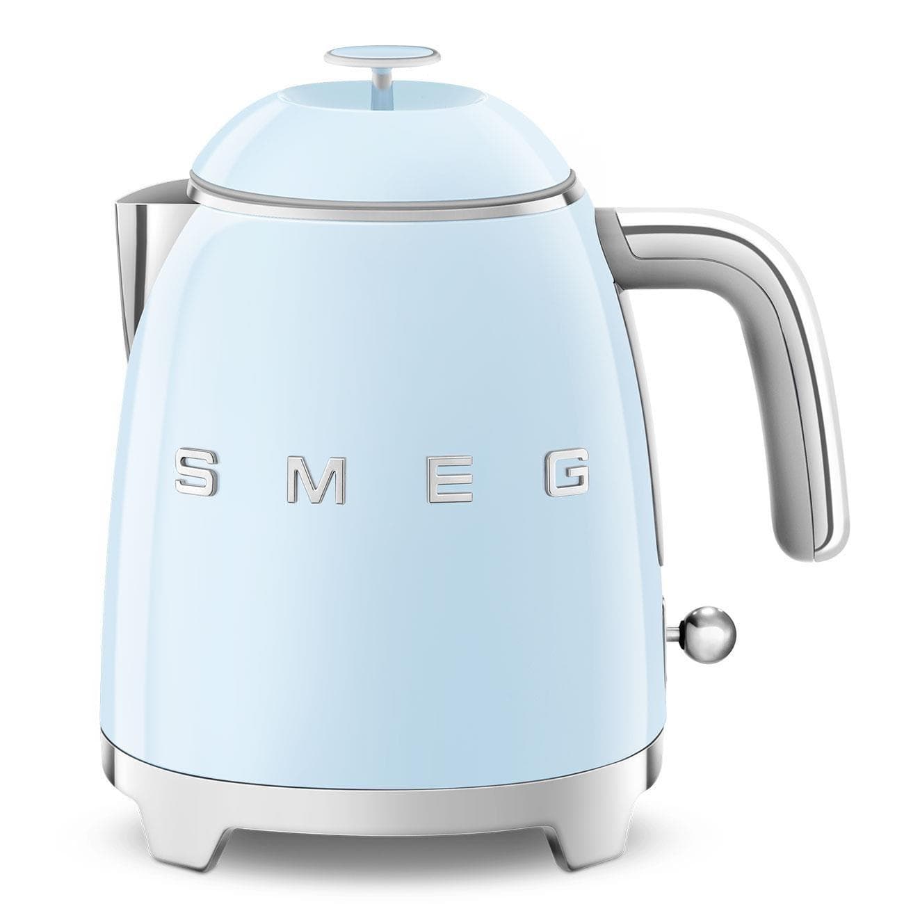 Smeg KLF05PBEU mini rýchlovarná kanvica, 0, 8 l / 3 šálky, 1400 W, štýl 50. rokov, pastelovo modrá