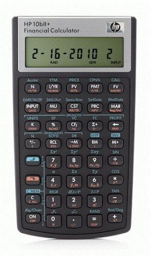 HP 10bII+ Financial Calculator-Bluestar - Finančný kalkulátor