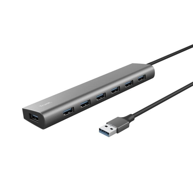 TRUST rozbočovač HALYX, 7portový rozbočovač USB 3.2 Gen1 1