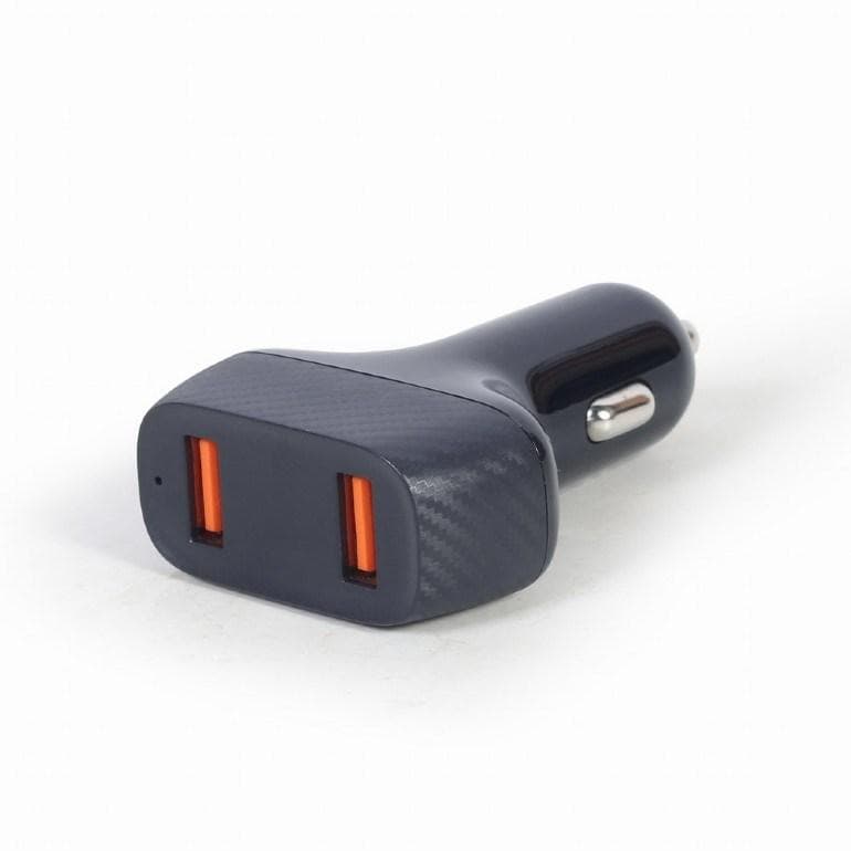 GEMBIRD Nabíjačka do auta, 2x USB, rýchlo-nabíjačka, QC3.0, 36 W, čierna