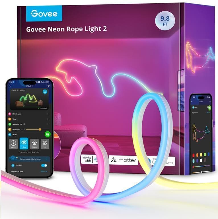 Govee Neon 2 MATTER ohybný LED pásik (3m) - RGBIC