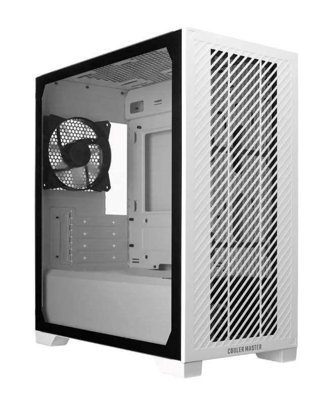 Cooler Master case Elite 301 Lite, mATX, Priehľadná bočnica, 1x 120mm Fan, Biela 1