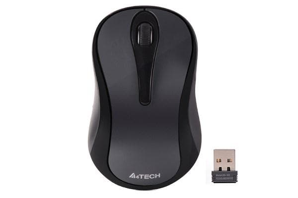 A4tech Myš G3-280N, V-Track, bezdrôtová optická myš, 1200 DPI, 2.4GHz, Sivá